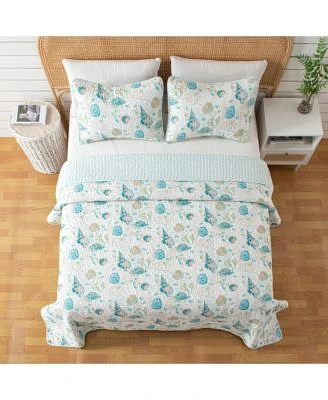 Linery Co. Coastal Microfiber Quilt Set With Shams