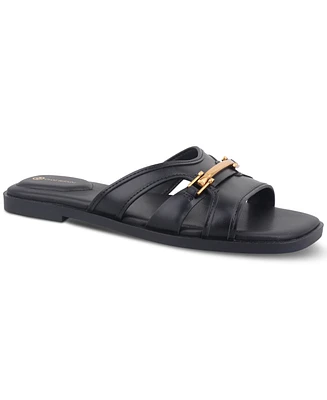 Giani Bernini Women's Freyaa Memory Foam Slide Flat Sandals, Created for Macy's