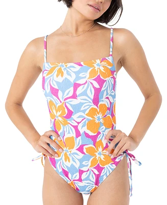 Roxy Juniors' Topanga Canyon Lace-Up-Side One-Piece Swimsuit