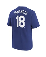 Nike Big Boys and Girls Yoshinobu Yamamoto Royal Los Angeles Dodgers 2025 Mlb World Tour: Tokyo Series Name Number T-Shirt