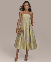 Donna Karan New York Women's Strapless Jacquard Dress