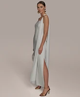 Donna Karan New York Women's Straight-Neck Chiffon-Sash Gown