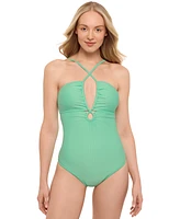 Salt + Cove Juniors' Double Keyhole One-Piece Swimsuit, Exclusively at Macy's
