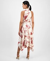 Rachel Roy Women's Lary Floral Asymmetric-Hem Halter Dress