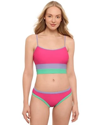 Salt Cove Juniors Colorblocked Midkini Top Hipster Bottoms Exclusively At Macys