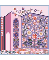 Jessie Zhao New York Double Sided Wool Silk Scarf Of Flower Imagination