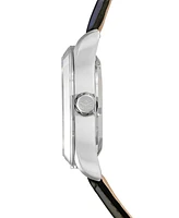 Abingdon Co. Women's Amelia Swiss Gmt Black Leather Strap Watch 40mm