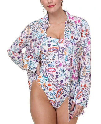 Andie Women's The Coastal Oversized Button-Up Swim Cover-Up