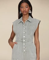 Avec Les Filles Women's Cotton Carpenter Jumpsuit