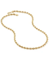 Lightweight Rope Chain Necklace (5.5mm) in 10k Yellow Gold, 22"