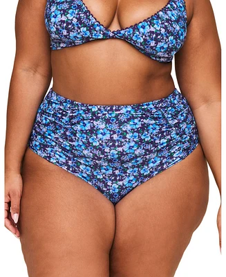 Adore Me Plus Size Pilar Swimwear High Waisted Bikini Bottom