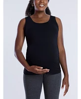 Motherhood Maternity Scoop Neck Side-Ruched Tank Top