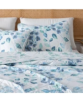 Linery & Co. Watercolor Leaves Microfiber Quilt Set With Shams