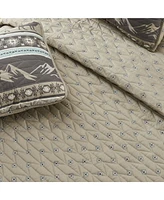 Linery & Co. Wildlife Stripe Microfiber Quilt Set With Shams