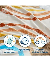 Linery & Co. 100% Cotton Printed Beach Towel for Kids, 30" x 60"