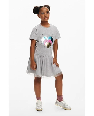 Desigual Girls's Short heart dress