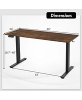 55 x 24 Inches Sit Stand Home Office Desk with 3 Memory Height Settings