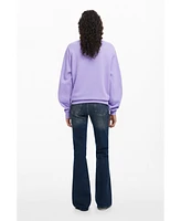 Desigual Women's Sweatshirt with Logo and Rhinestones