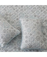 Linery & Co. Snowflake Microfiber Quilt Set with Shams