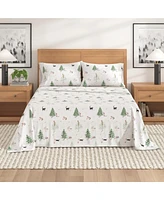 Turkish Cotton Double-Brushed Printed Flannel Bed Sheet Set