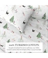 Turkish Cotton Double-Brushed Printed Flannel Bed Sheet Set