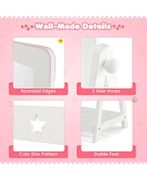 Kids Full Length Mirror 360 Degree Rotatable Dressing Mirror with Storage Bin