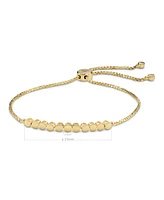 Devata Round Link Box Chain Slider Bolo Bracelet in 14K Gold, Fits 6.0 in to 8.0 in wrist, approx.4.5 grams