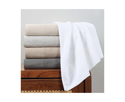 Superior Cotton Linen Blend Deep Pocket Bed Sheet Set