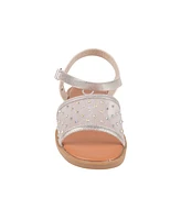 Bebe Little Girls Sparkly Fashion with Rhinestone Sandals