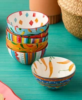 Certified International Caliente All-Purpose Bowls, Set of 6, Service for 6