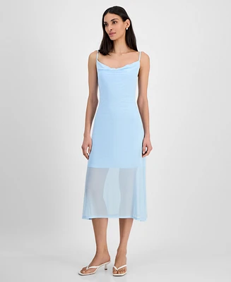 Bar Iii Women's Mesh Midi Slip Dress, Exclusively at Macy's