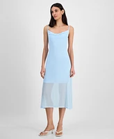 Bar Iii Women's Mesh Midi Slip Dress, Exclusively at Macy's