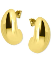 Giani Bernini Sculptural J-Hoop Earrings 18k Gold-Plated Sterling Silver (also Silver), Exclusively at Macy's