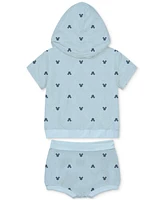 Disney Baby Boys Mickey Mouse Terry Hoodie & Shorts, 2 Piece Set