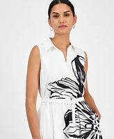 T Tahari Women's Placement Floral Fit & Flare Dress