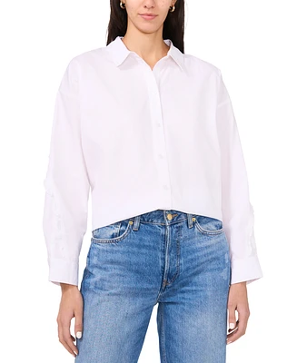 Parker Women's The Amora Ruffle-Trim Button-Front Cotton Shirt