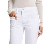 7 For All Mankind Women's Dojo Tailorless Patch-Pocket Bootcut Jeans
