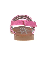 Bebe Little Girls Flat with Rhinestone and Ornamentation Sandals