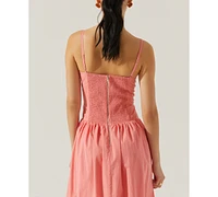 Astr the Label Women's Nathalia Cotton Eyelet Midi Dress