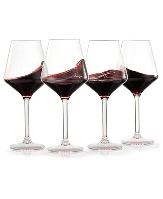 The Wine Savant European Stemmed Wine Glasses, Set of 4