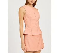 En Saison Women's Amira Peplum Top