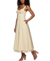 Alex & Sophia Juniors' Ruched-Front Midi Dress