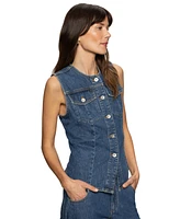 Sanctuary Women's Maritime Button-Front Denim Vest