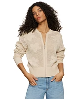 Sanctuary Women's Cotton Flower Pop Open-Stitch Jacket