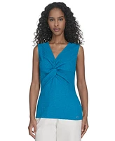 Calvin Klein Women's Textured Twist-Front Blouse