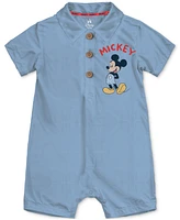 Disney Baby Boys Mickey Mouse Cotton Rompers, 2 Piece Set