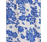 Crystal Doll Juniors' Floral-Print Smocked-Back Dress