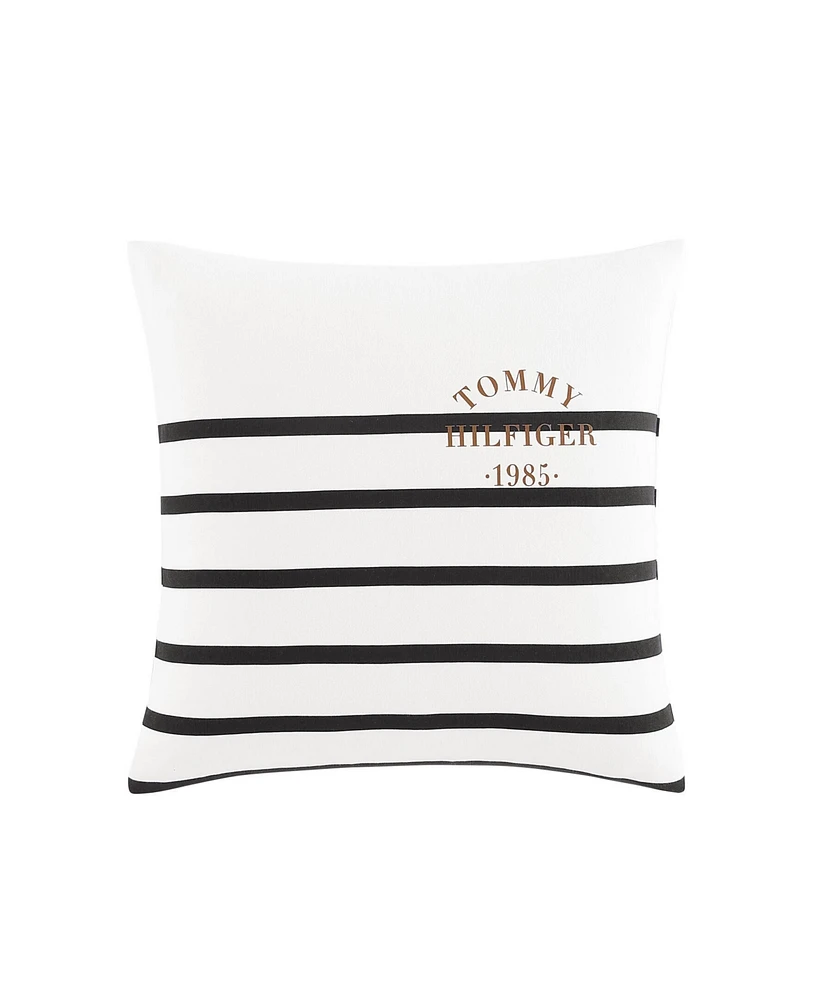 Tommy Hilfiger Placement Stripe Knitted Square Pillow, 20" X 20"
