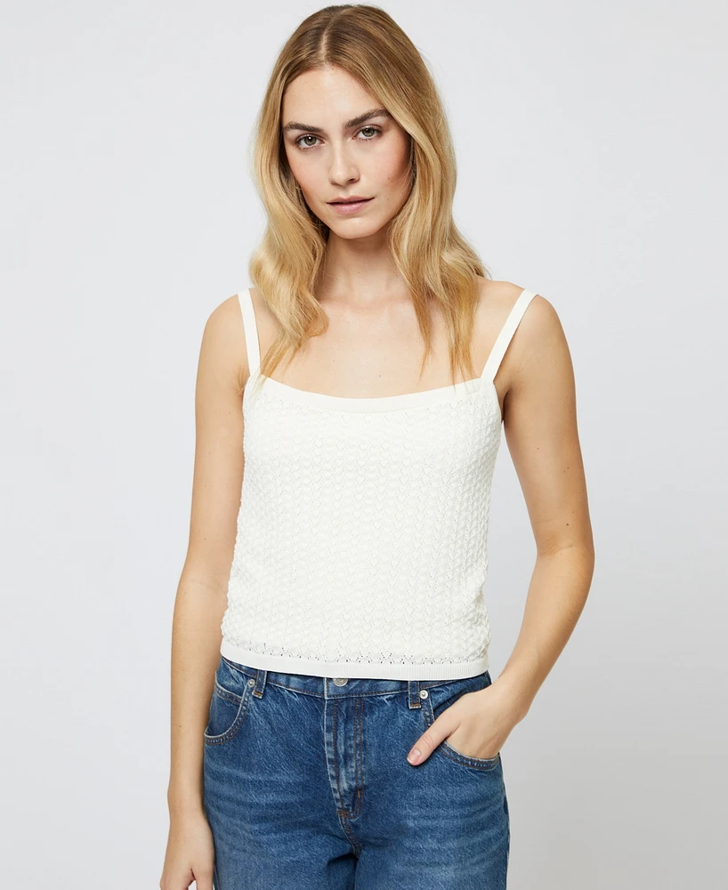 French Connection Women's Pointelle-Knit Tank