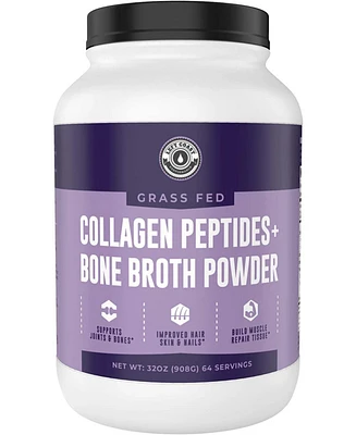 Left Coast Performance Collagen Bone Broth Powder 2lb, Bone Broth with Grass Fed Collagen Peptides
